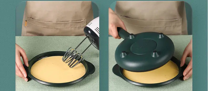 Bærbar non-stick crepe maker