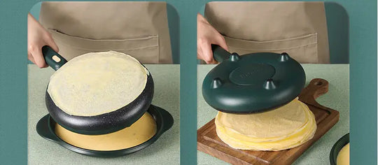 Bærbar non-stick crepe maker