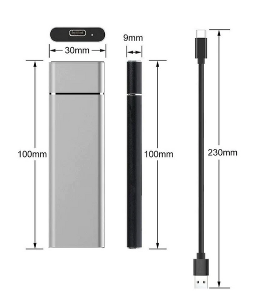 Bærbar Ekstern Harddisk Aluminiumhus Høy Overføringshastighet 4
