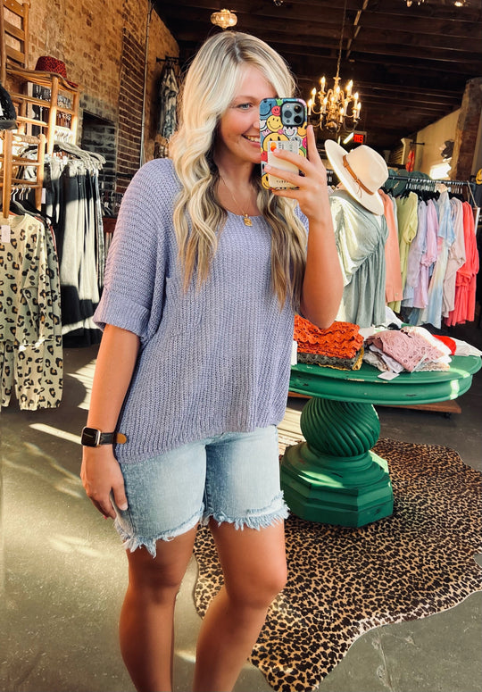 Dame Bermuda Shorts Høy Midje Slitt 1