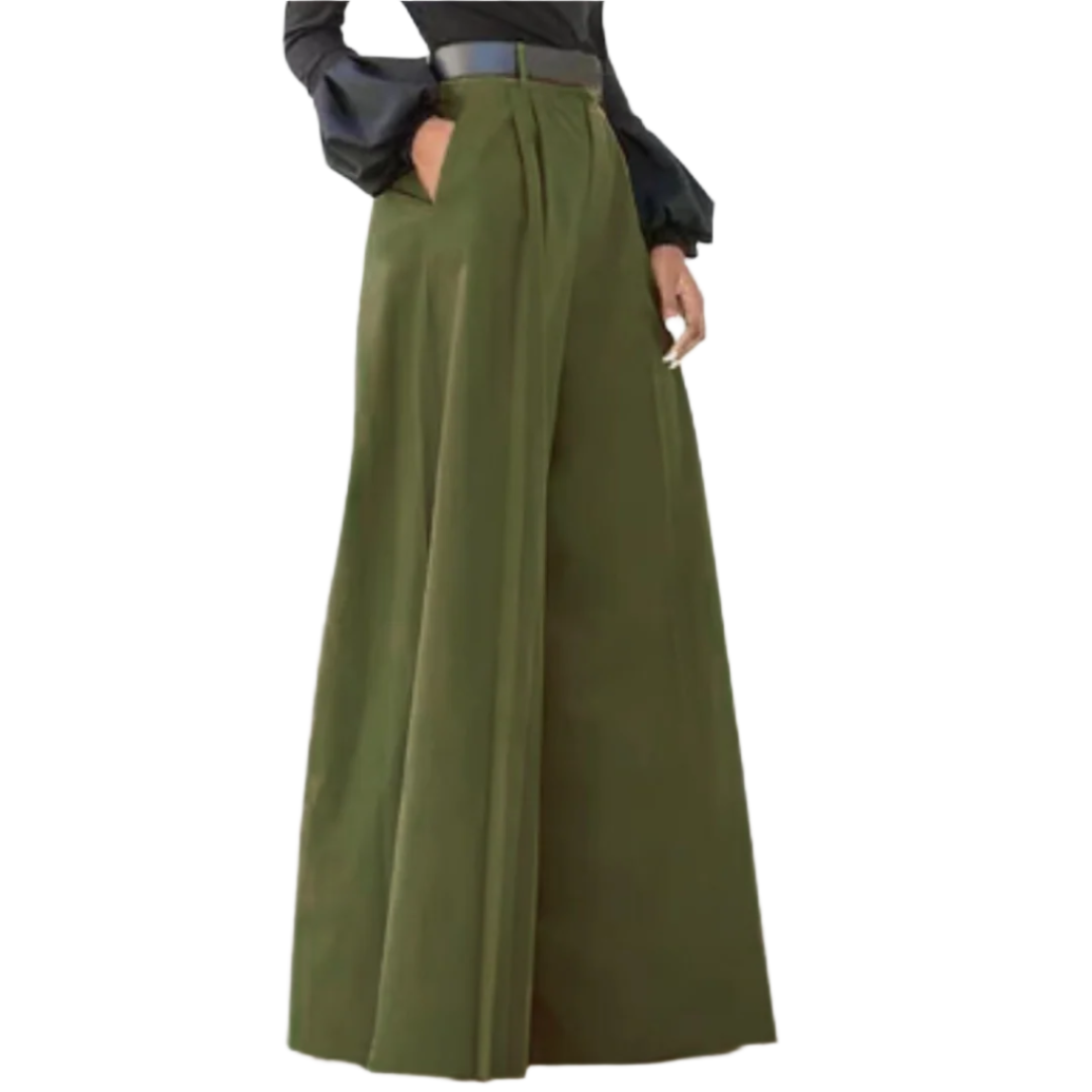 Dame Bukser Vid Bein Høy Midje Kvalitetsstoff 0