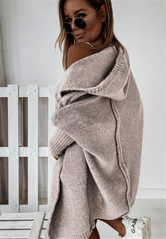 Dame Cardigan Oversized Passform med Hette 5