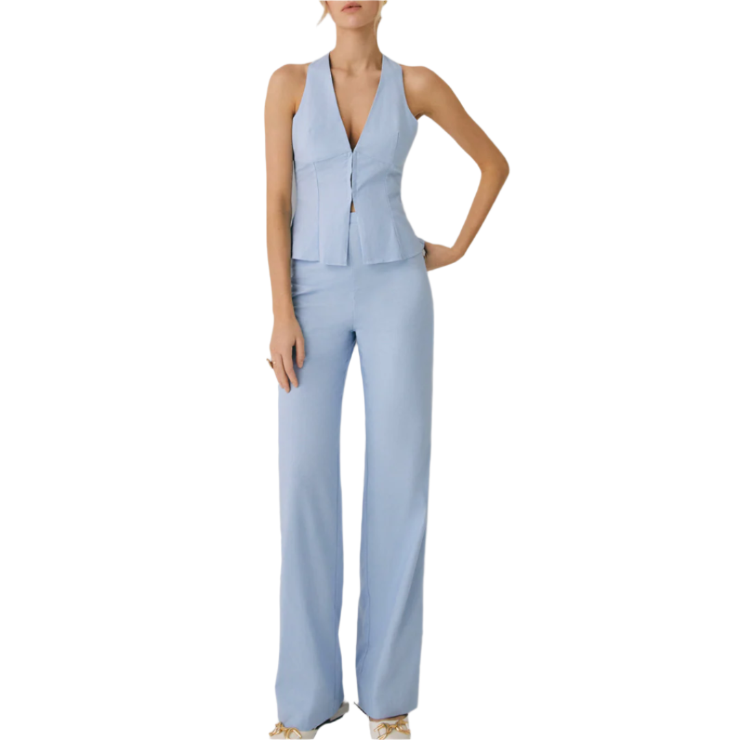 Dame Ensemble Pantalon Droit Halter 0