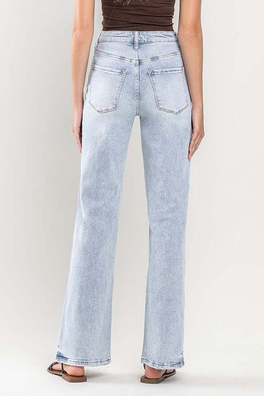 Dame Flare Jeans Høy Midje Vintage Denim 1