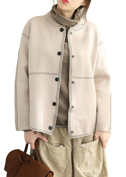 Dame Genser Løs med Knapper Casual Stil 0