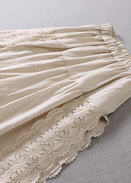 Dame Høst Skjørt med Rynker og Patchwork 1