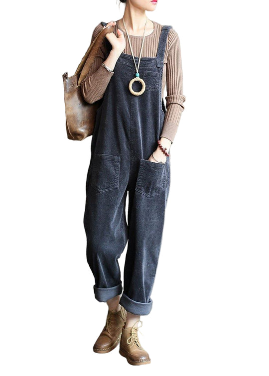 Dame Jumpsuit College-Inspirert Med Lommer 0