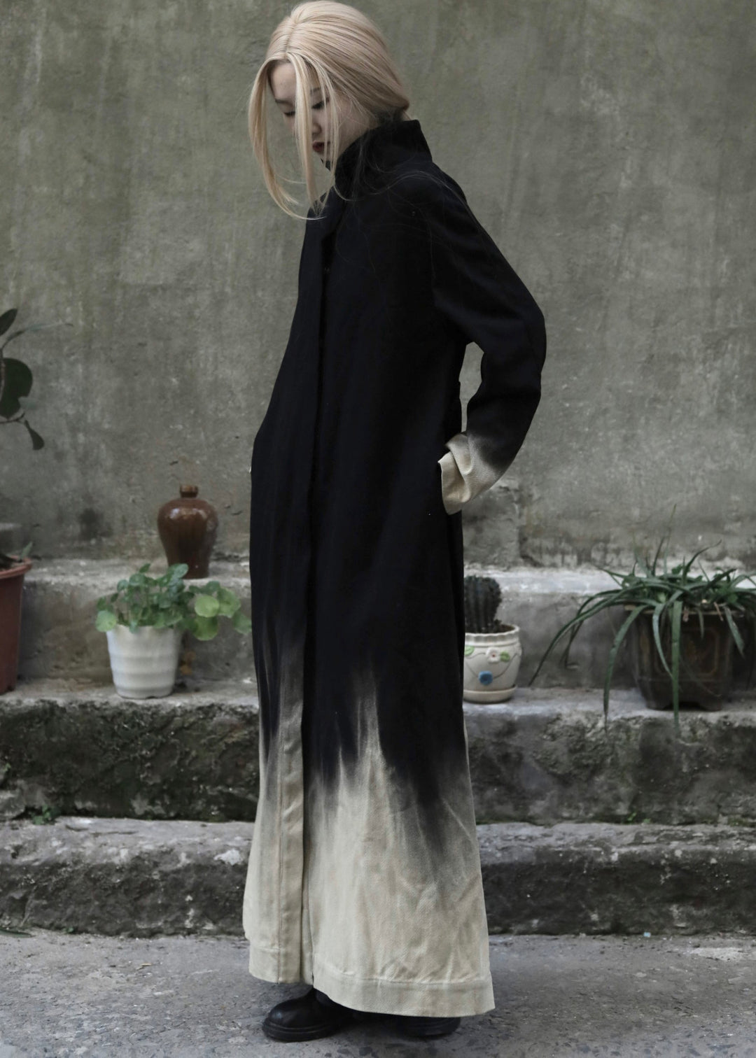 Dame Lange Kåper med Gradient Farge 3