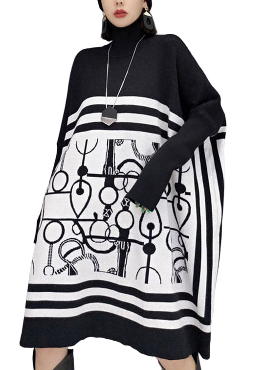 Dame Lange Kjoler med Turtle Neck Design 0