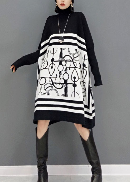 Dame Lange Kjoler med Turtle Neck Design 1