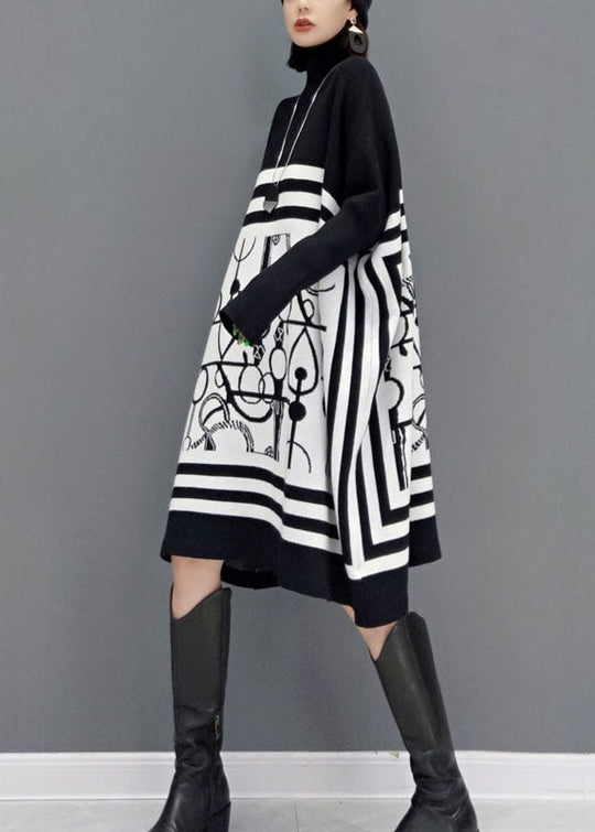 Dame Lange Kjoler med Turtle Neck Design 3