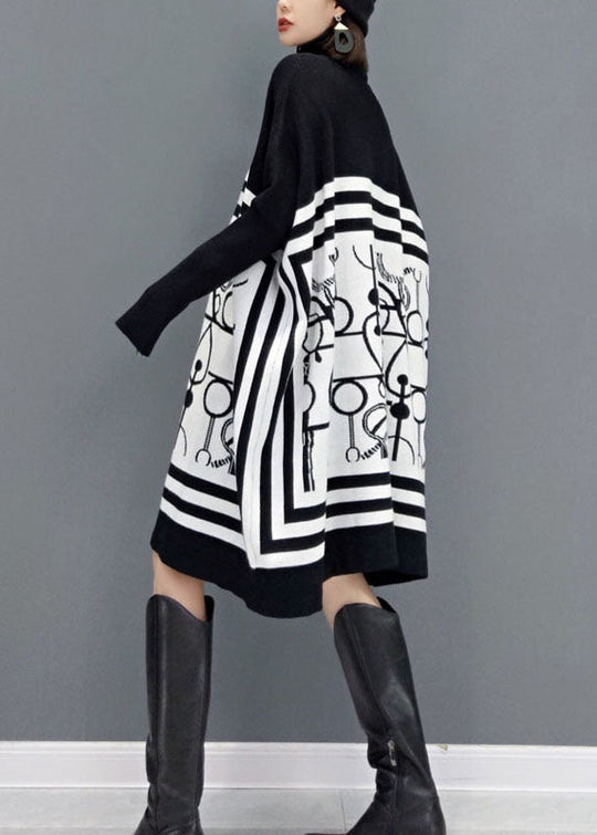 Dame Lange Kjoler med Turtle Neck Design 4