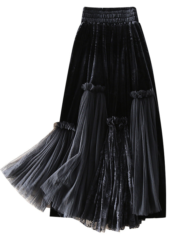 Dame Skjørt Tulle med Patchwork Design 4