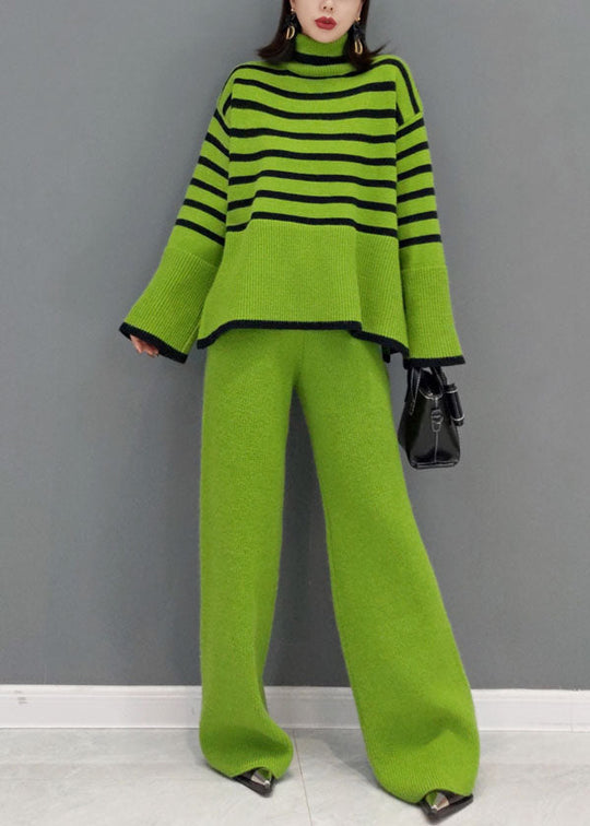 Dame Turtleneck-topp med Bukser med vide ben 1