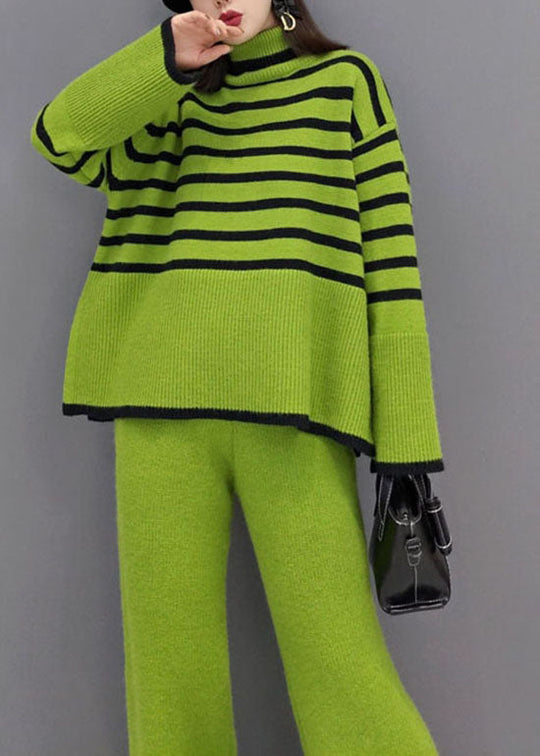Dame Turtleneck-topp med Bukser med vide ben 4