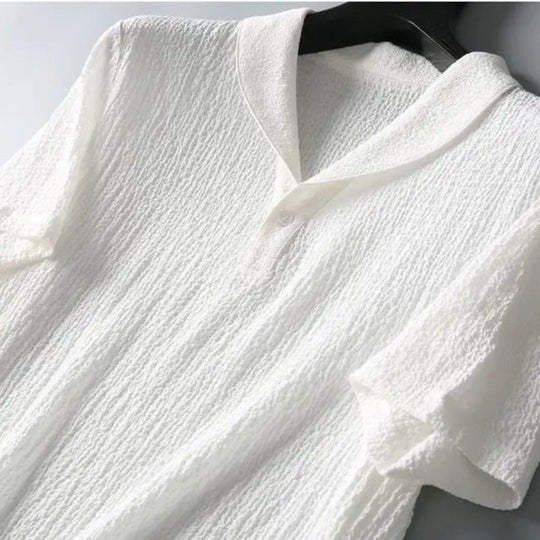 Herre Lin Sett Avslappet Design Pustende Materiale 3