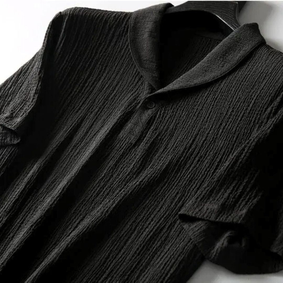 Herre Lin Sett Avslappet Design Pustende Materiale 5