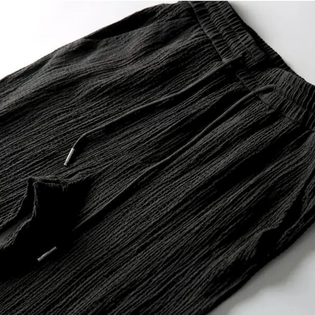 Herre Lin Sett Avslappet Design Pustende Materiale 6