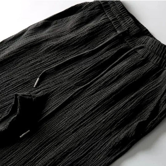 Herre Lin Sett Avslappet Design Pustende Materiale 6