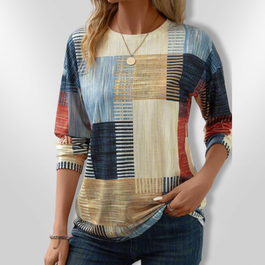 Herre T-skjorte Geometrisk Design Myk Bomull 1