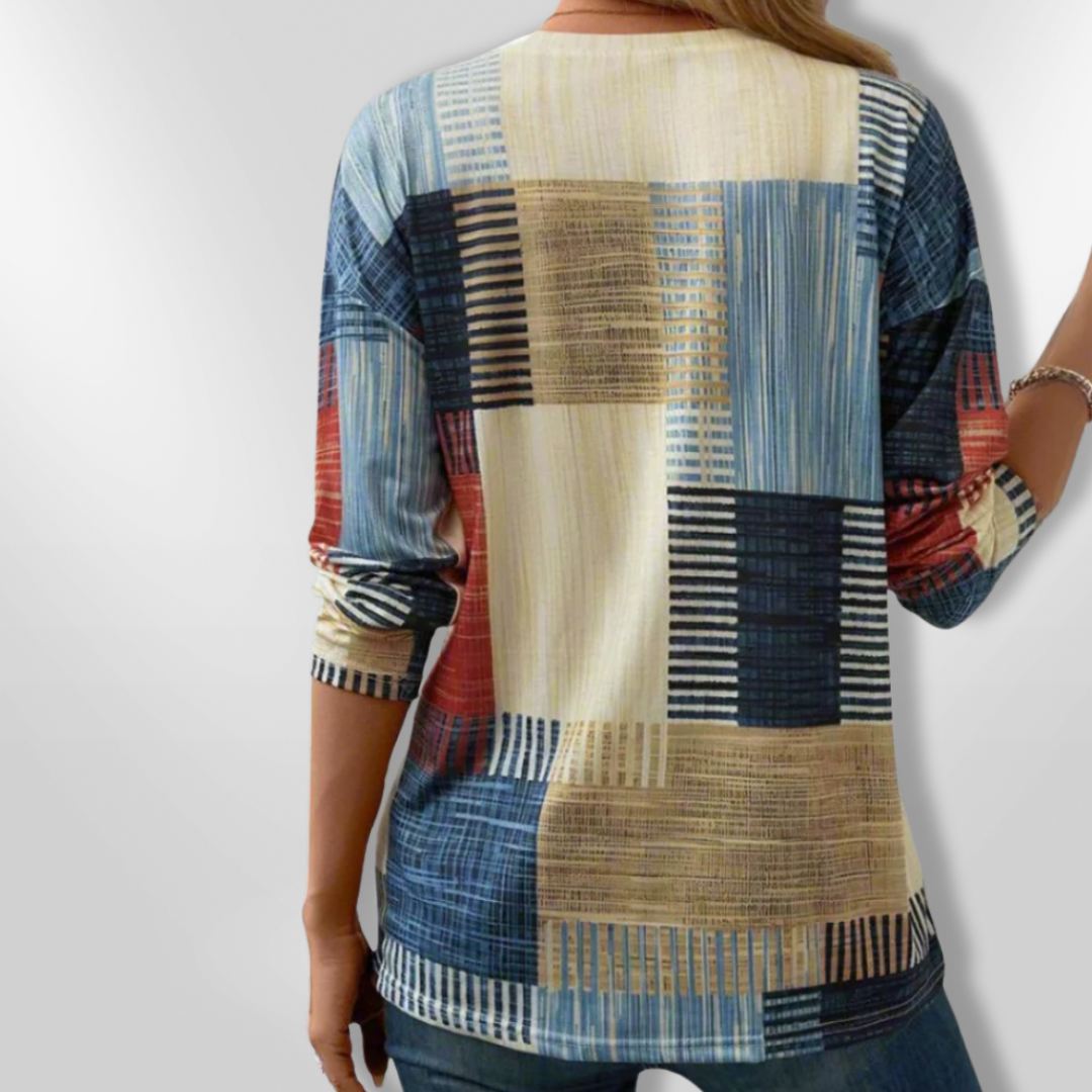 Herre T-skjorte Geometrisk Design Myk Bomull 3