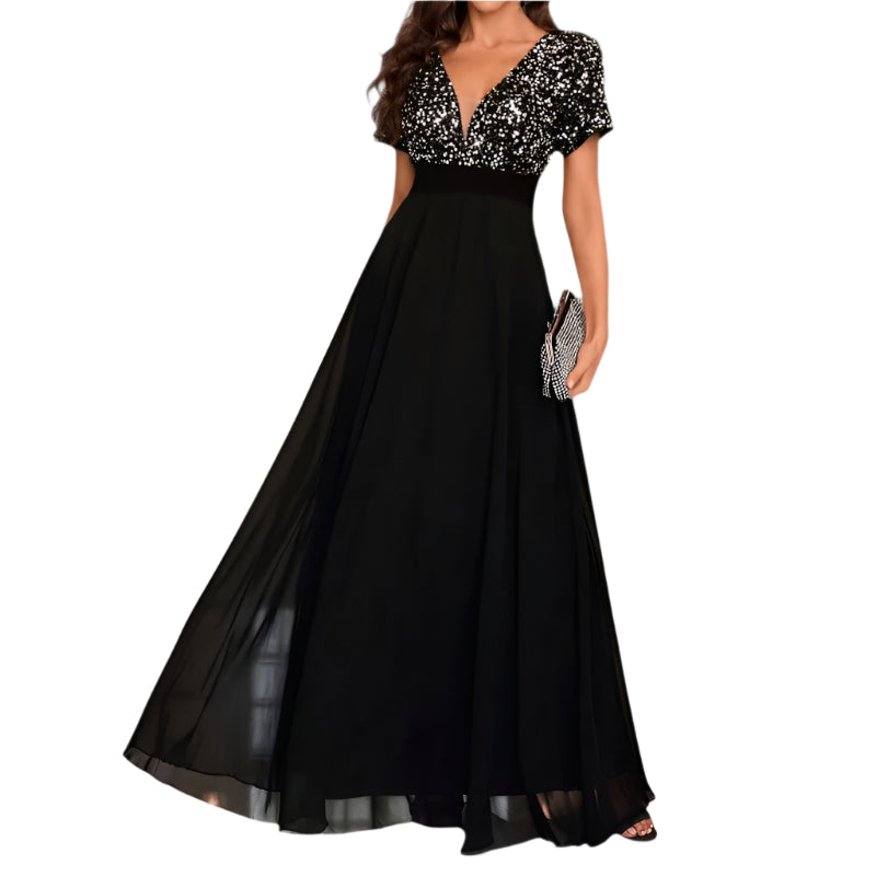 Kvinne A-Linje Kjole med Paljetter 0