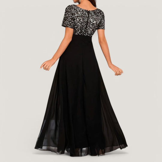 Kvinne A-Linje Kjole med Paljetter 7