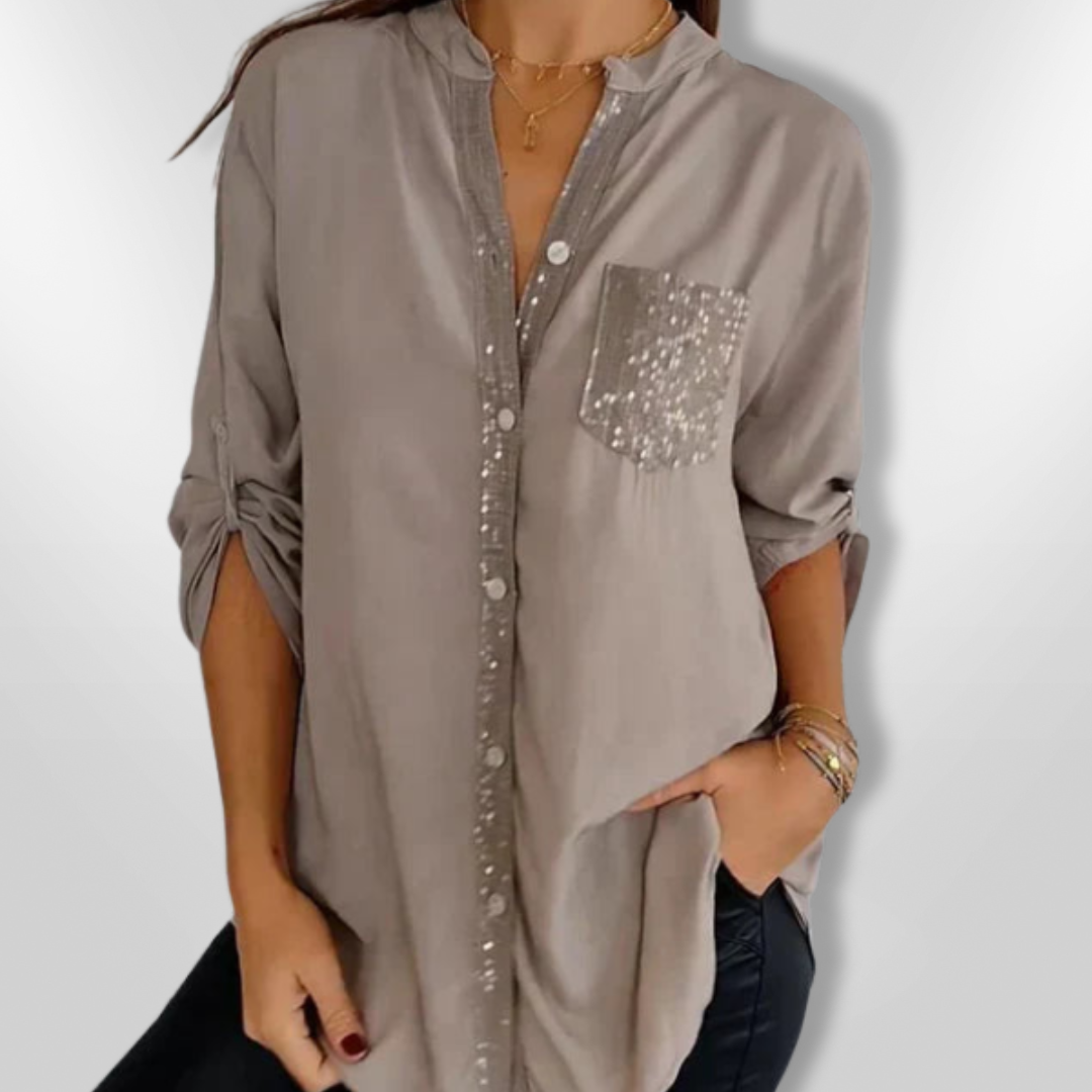 Kvinne Bluse Chic Côtier med Paillettes 1