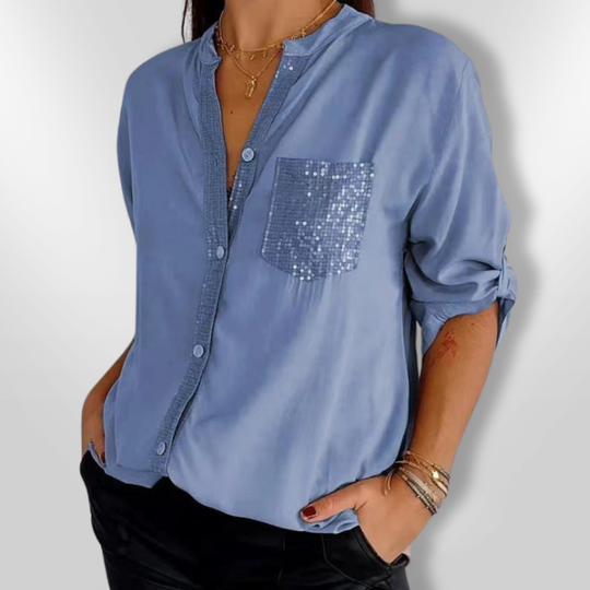 Kvinne Bluse Chic Côtier med Paillettes 5