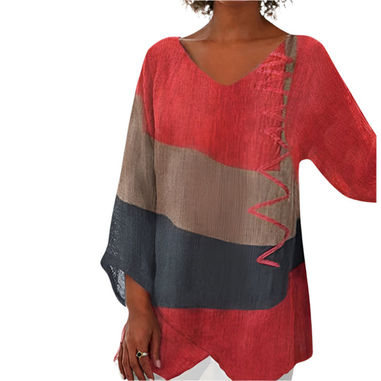 Kvinne Bluse Flytende Blandingsstoff 0