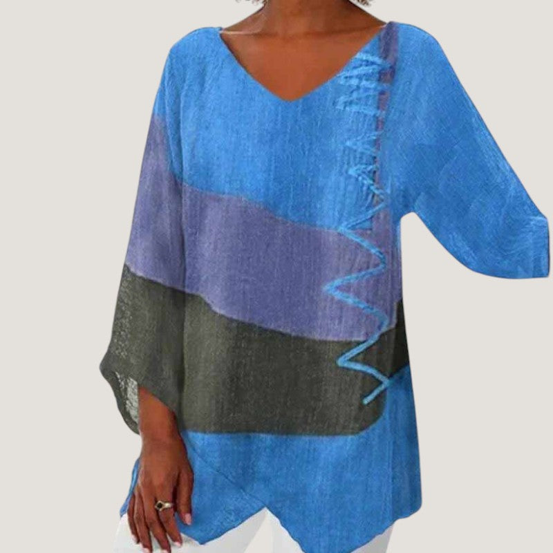 Kvinne Bluse Flytende Blandingsstoff 1