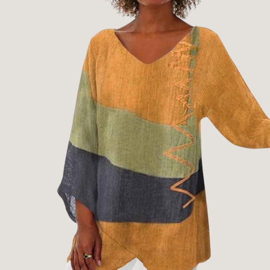 Kvinne Bluse Flytende Blandingsstoff 3