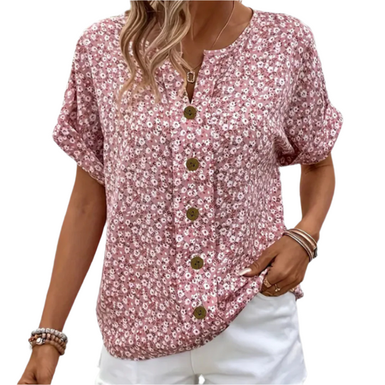 Kvinne Bluse Med Blomsterprint Lett 0