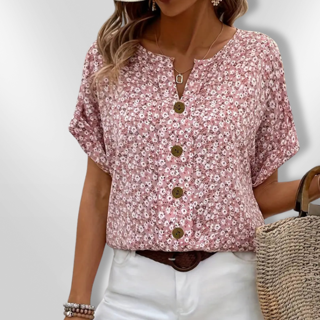 Kvinne Bluse Med Blomsterprint Lett 1