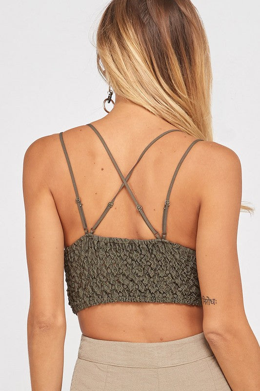 Kvinne Bralette med Dobbel Stropp og Blonder 3