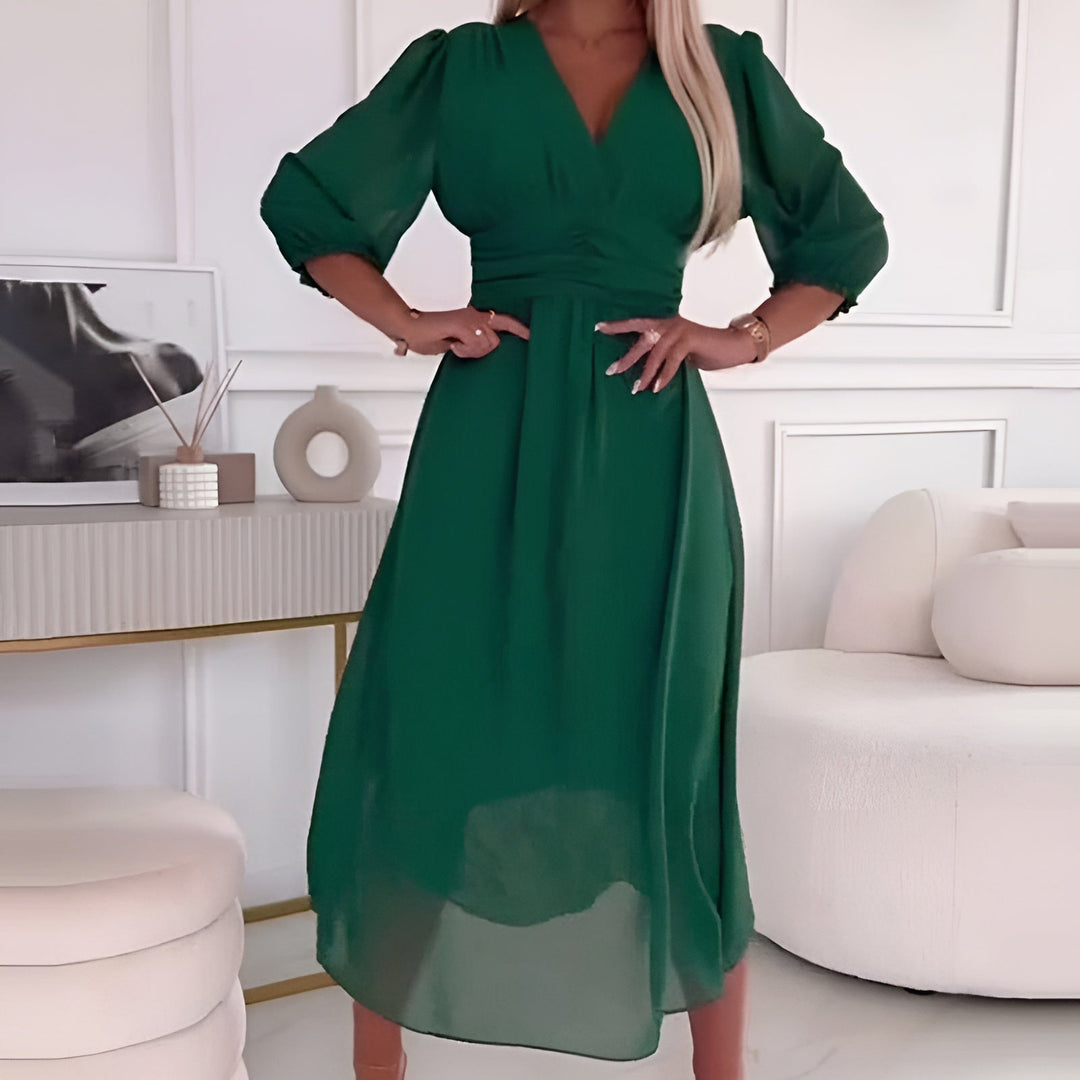 Kvinne Chiffon Kjole Lett Silkeaktig Stil 1