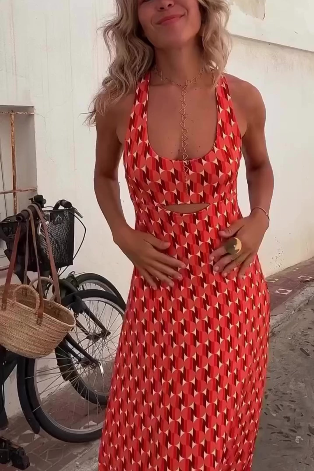 Kvinne Kjole Elegant Flowy Design 4