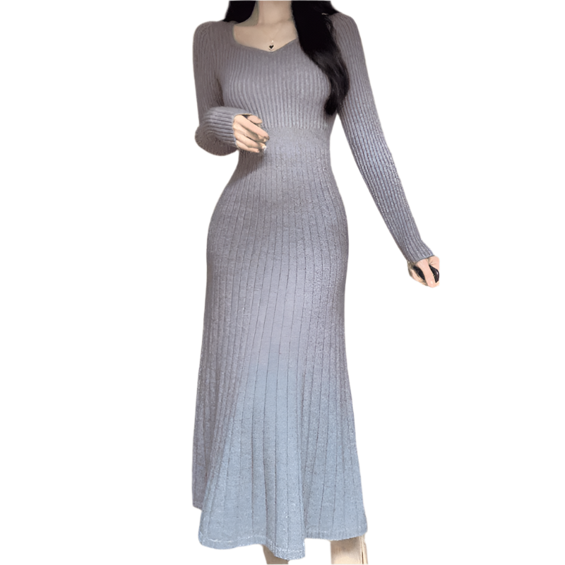 Kvinne Maxi Kjole Allsidig 100% Bomull Grå 0