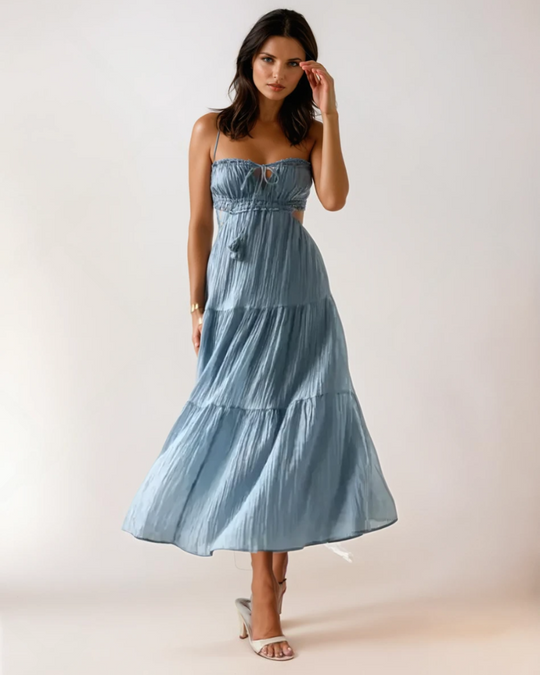 Kvinne Maxi Kjole Boho Chic Utskjæringer 1