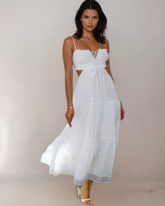 Kvinne Maxi Kjole Boho Chic Utskjæringer 6