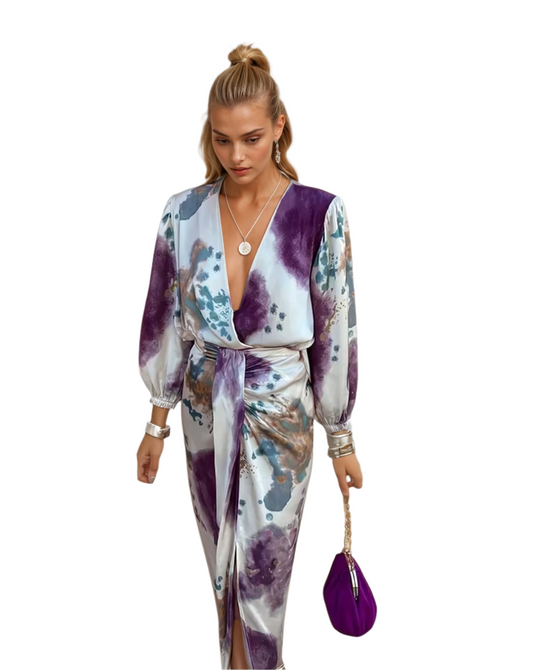 Kvinne Maxi Kjole Elegant Lett Stoff 0