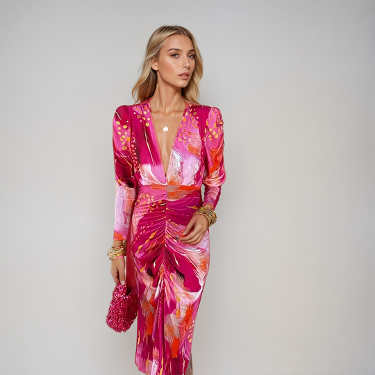 Kvinne Maxi Kjole Elegant Myk Stoff 0