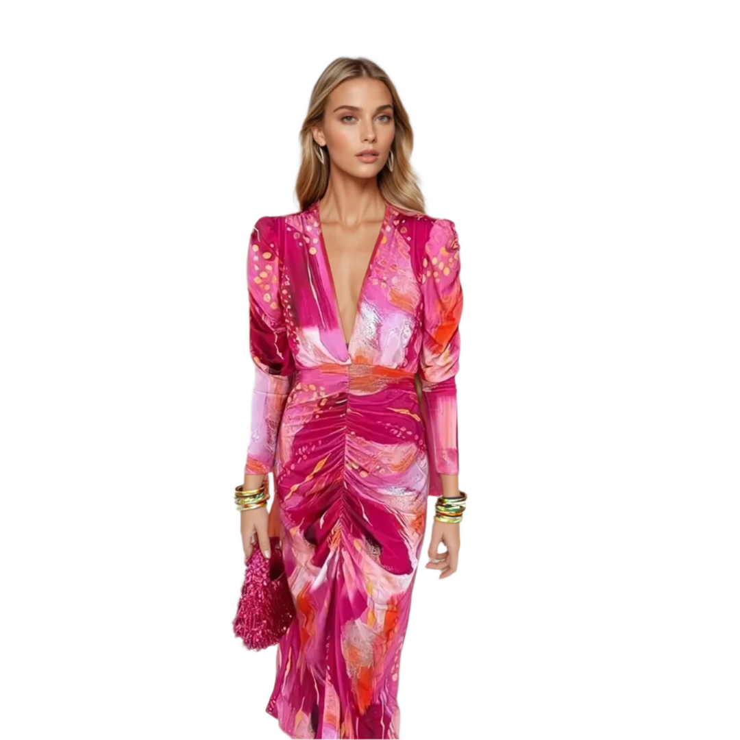 Kvinne Maxi Kjole Elegant Myk Stoff 1