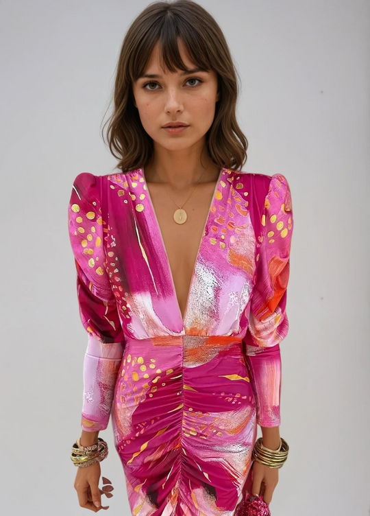 Kvinne Maxi Kjole Elegant Myk Stoff 2