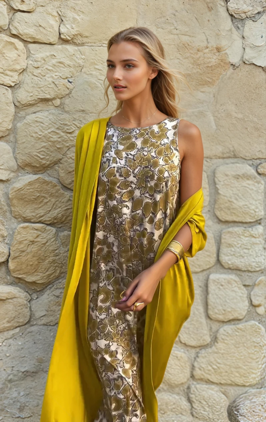 Kvinne Maxi Kjole Flytende Design 1