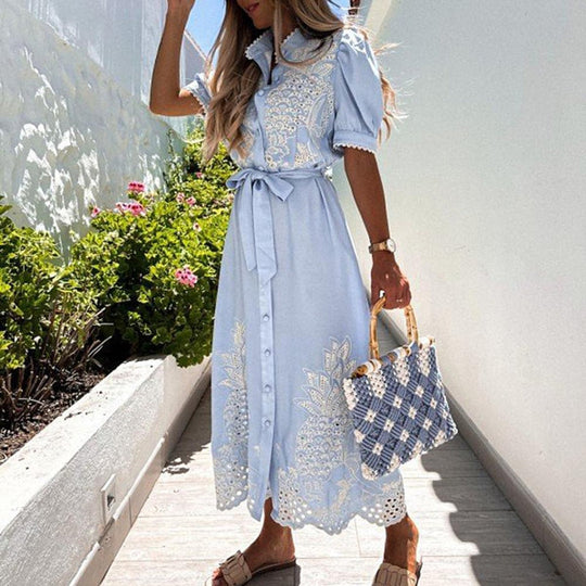 Kvinne Maxi Kjole Komfortabel Polyester - Allsidig Maxikjole til Bryllup og Sommeraktiviteter 3