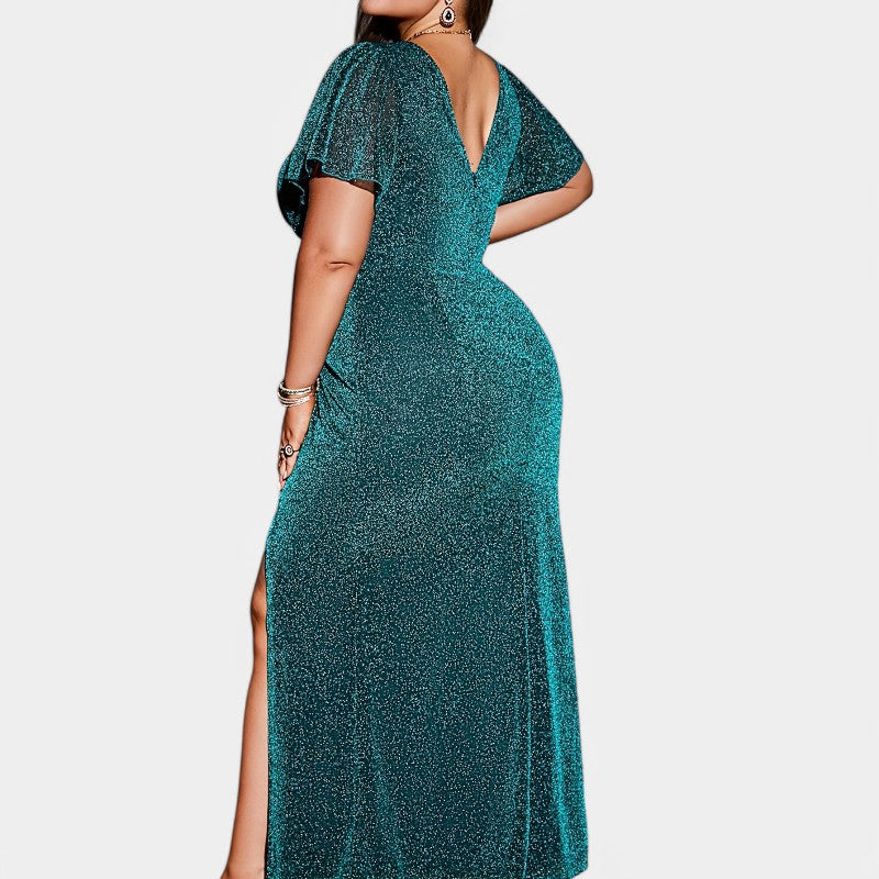 Kvinne Maxi Kjole Langermet Polyester 2