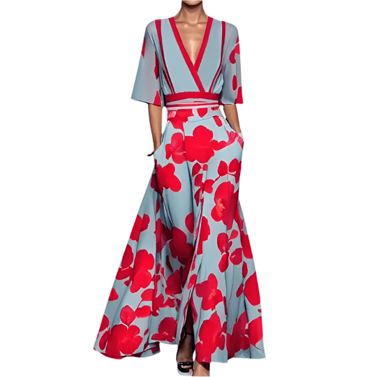 Kvinne Robe Blomsterdesign Lette Polyester 0