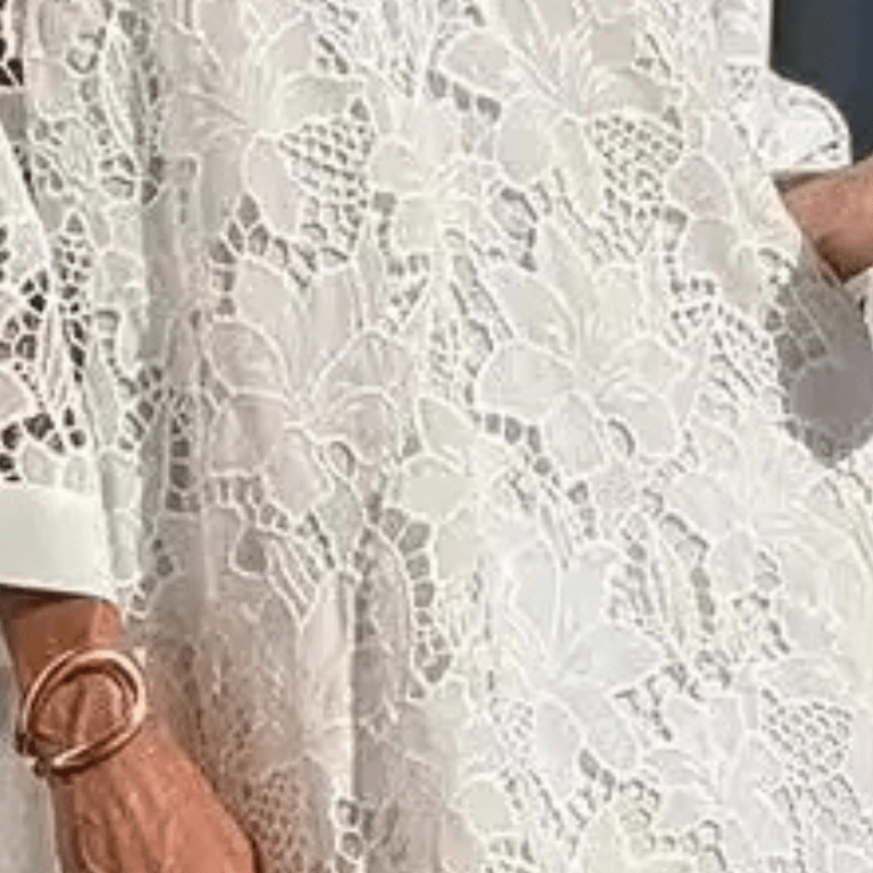 Kvinne Robe i Blonde Klassisk Stil Polyester 3