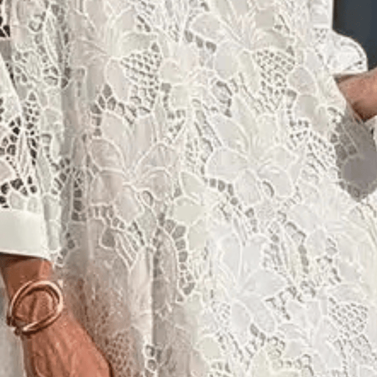 Kvinne Robe i Blonde Klassisk Stil Polyester 3